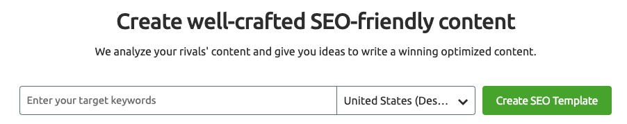SEMrush Content Template SEMrush Content Template